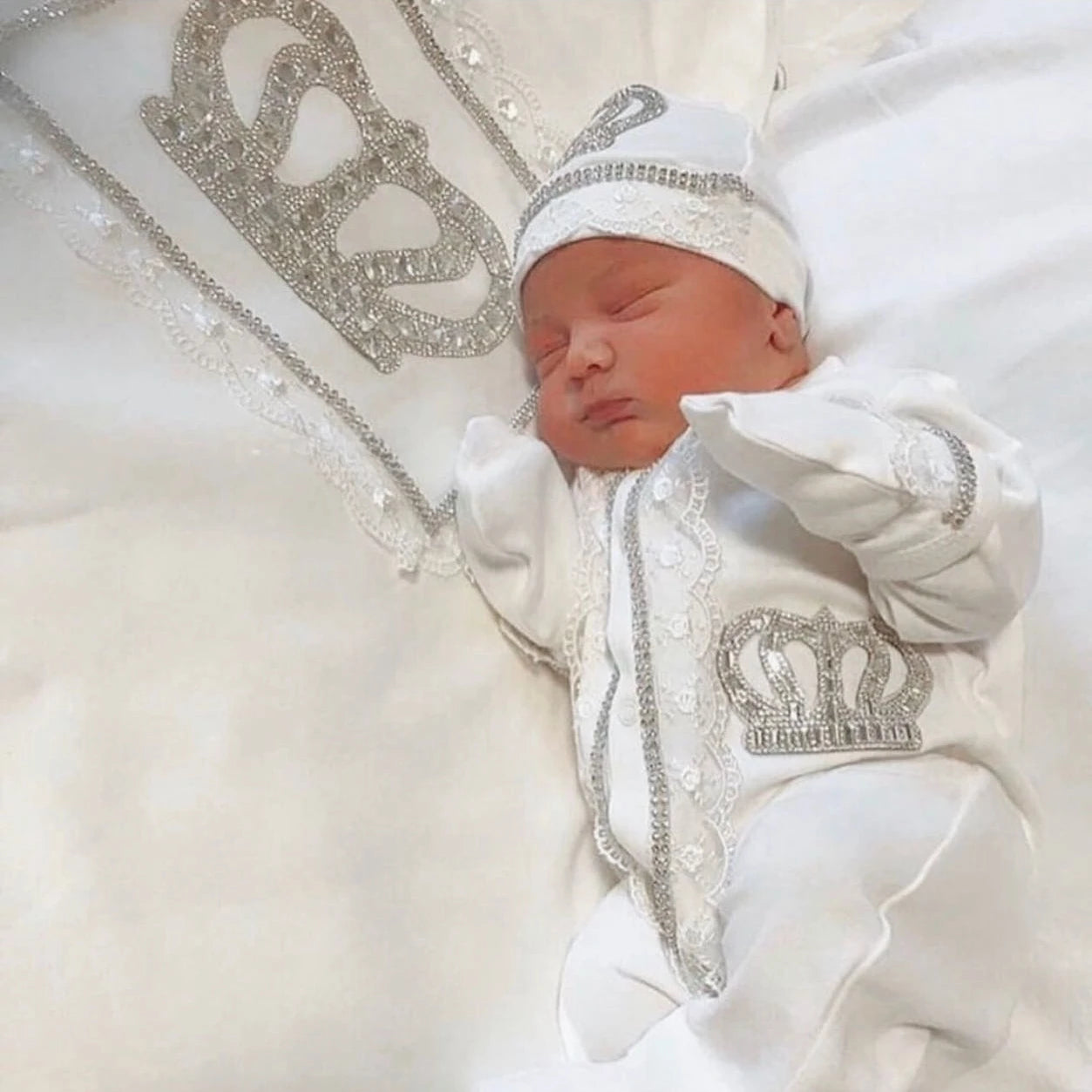 5Pcs Newborn Baby Boy Outfits Kids Clothing Real Cotton Infant0 Products Shirt Pants Mittens Receiving Blanket