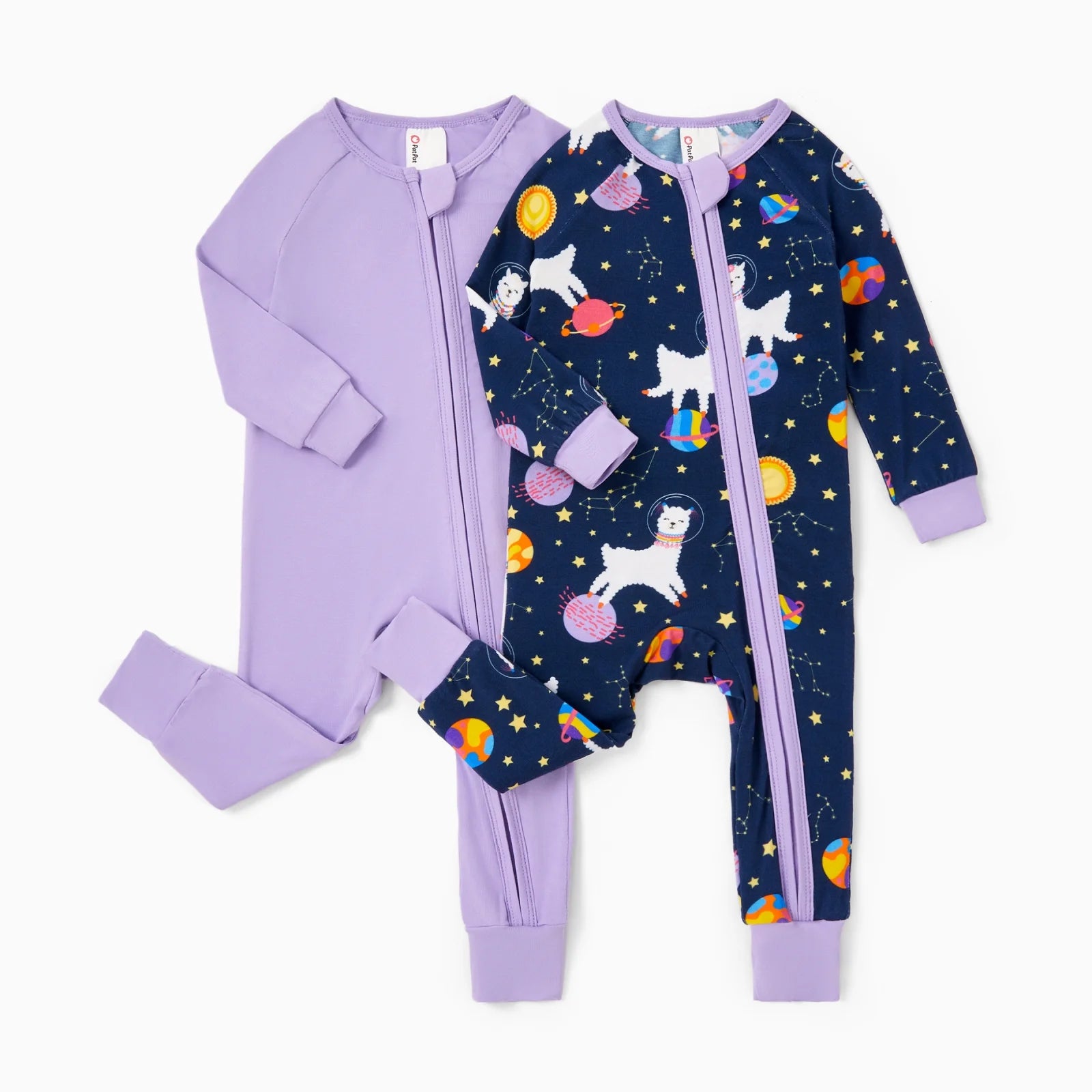 Pijamas De Bebé De Viscosa De Bambú, Ajustados, Sin Pies, Con Zíper, Para Dormir Y Jugar, Para Recién Nacida, Paquete De 2, De 3 a 6 Meses.