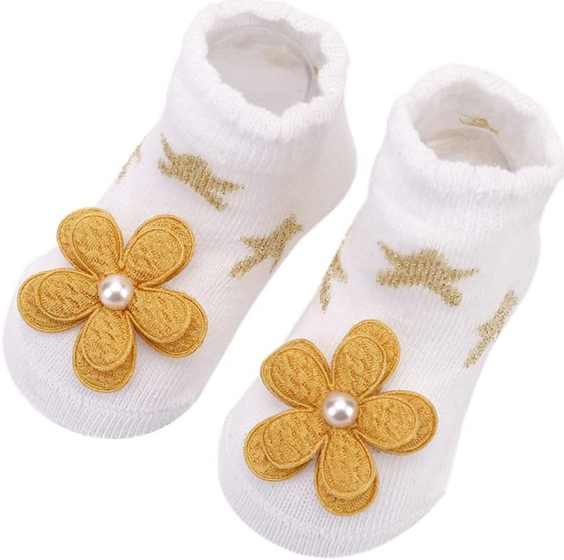 Newborn Baby-Girls Socks and Bow Infant Toddler Ankle Socks