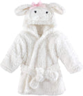 Unisex Baby Plush Animal Face Bathrobe, Girl Lamb, 0-9 Months