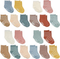 20-Pack Newborn Baby Infant & Toddler Unisex Socks, for Baby Girl or Boy, 0-12 & 12-24 Months, Assorted Size Pack