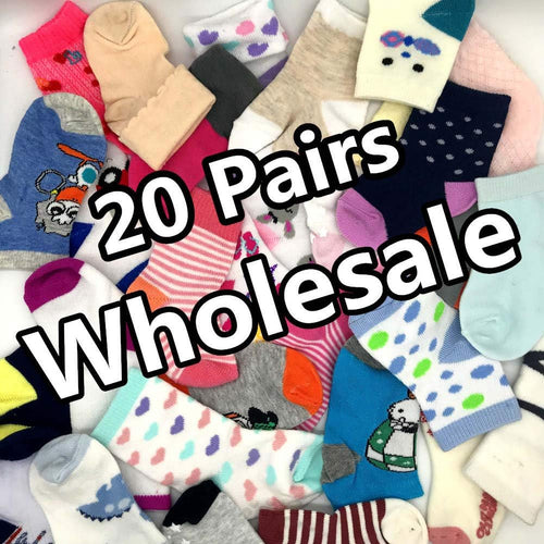 20 Pairs Baby Socks Wholesale for Infant Toddler Kids Children (Pattern at Random)
