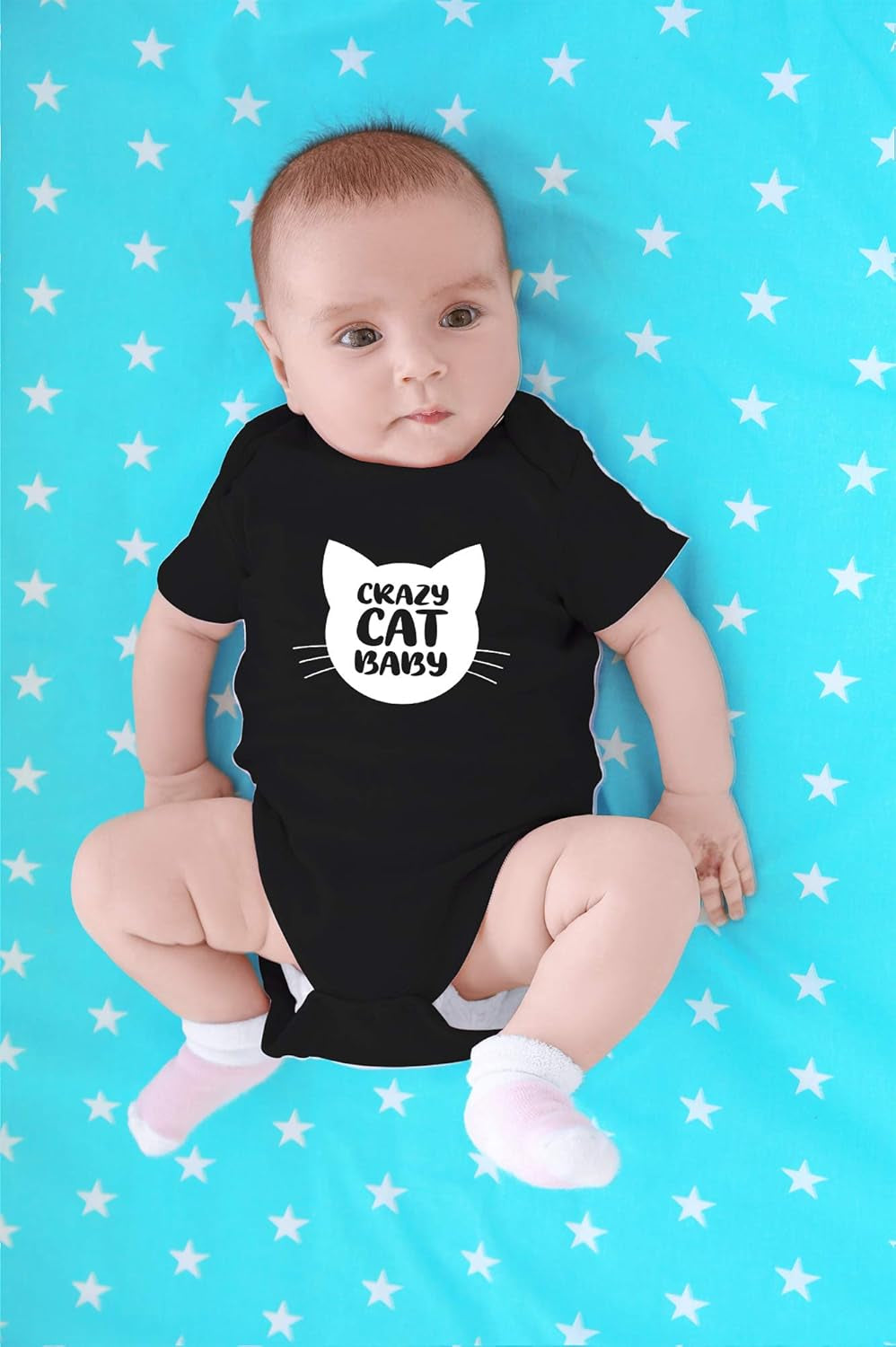 Crazy Cat Baby Bodysuit - Funny Infant Outfit Boy Girl Adorable Unisex Romper Clothing