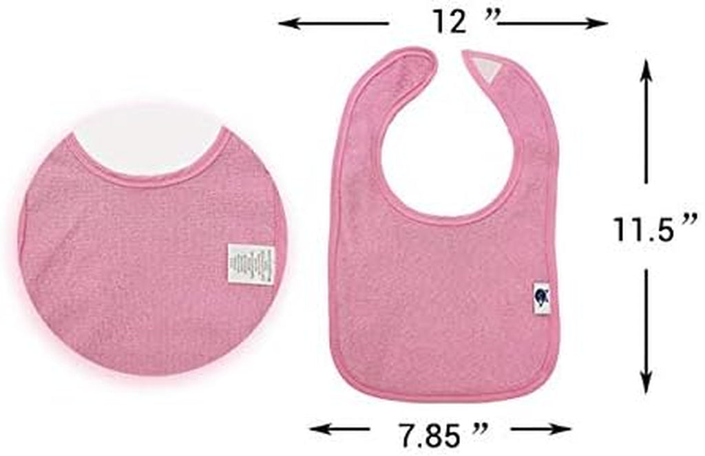 Waterproof Baby Bibs for Girls, Boy, Unisex Drool Bib Cotton Solid Knit Infant Feeding Bibs