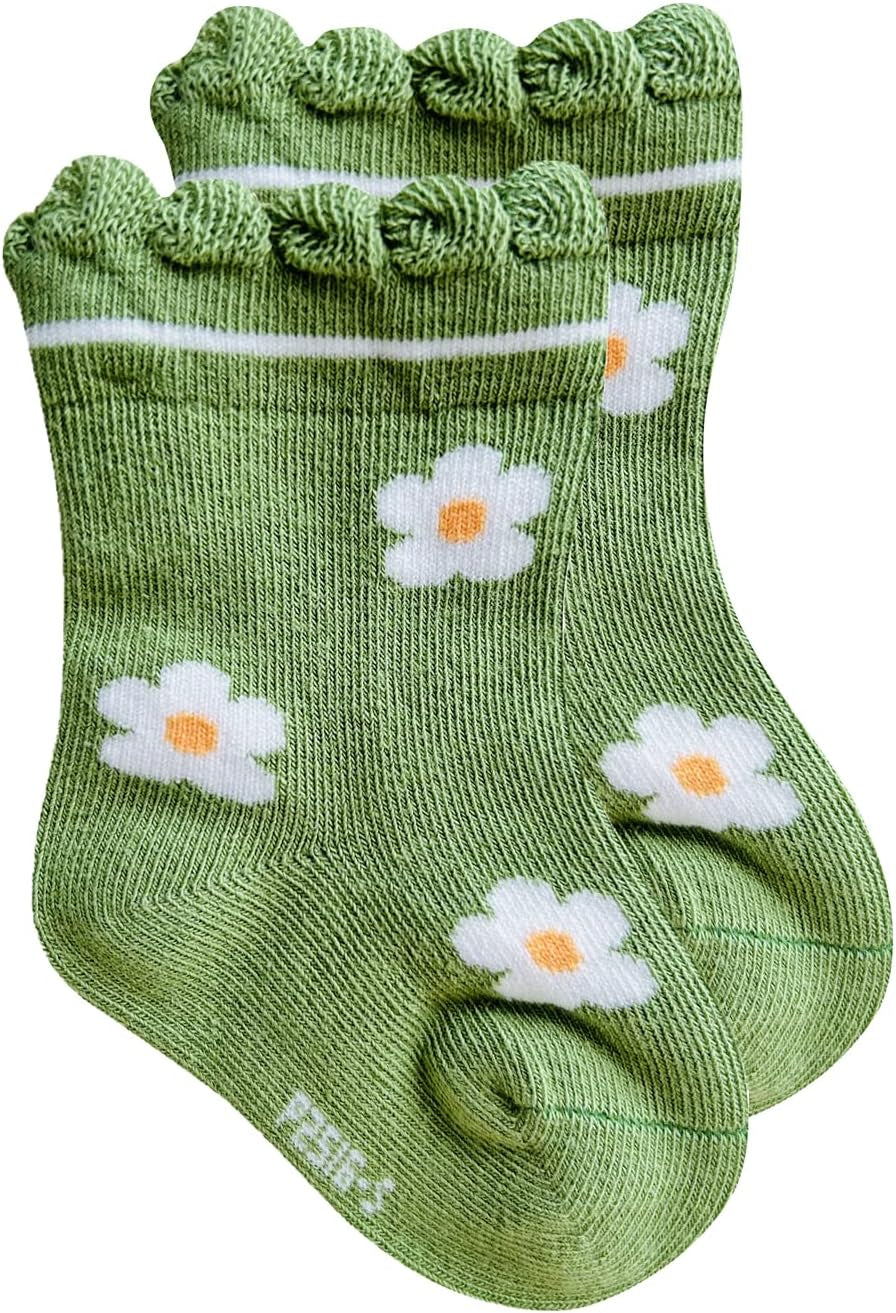 Newborn Baby-Girls Socks and Bow Infant Toddler Ankle Socks