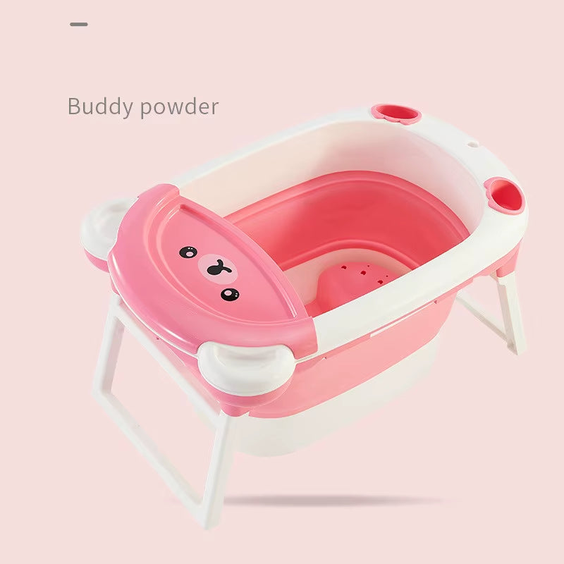 Baby Shower Portable Silicone Children Bathtub Accessories Baby Folding Anti-Skid Bathtub Swimming Pool Newborn Baby Products