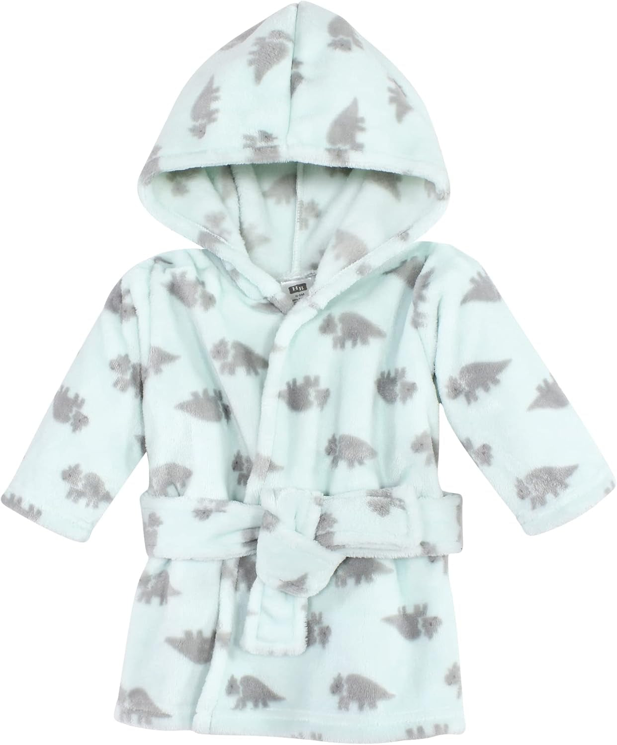 Unisex Baby Plush Animal Face Bathrobe, Triceratops, 0-9 Months