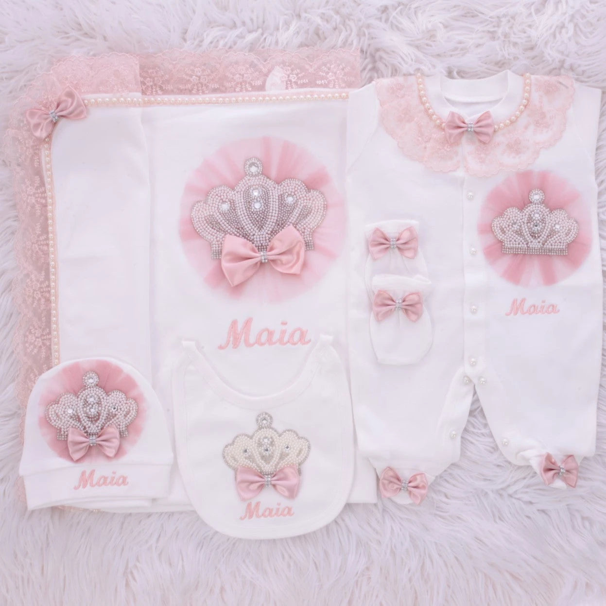 5Pcs Newborn Baby Boy Outfits Kids Clothing Real Cotton Infant0 Products Shirt Pants Mittens Receiving Blanket