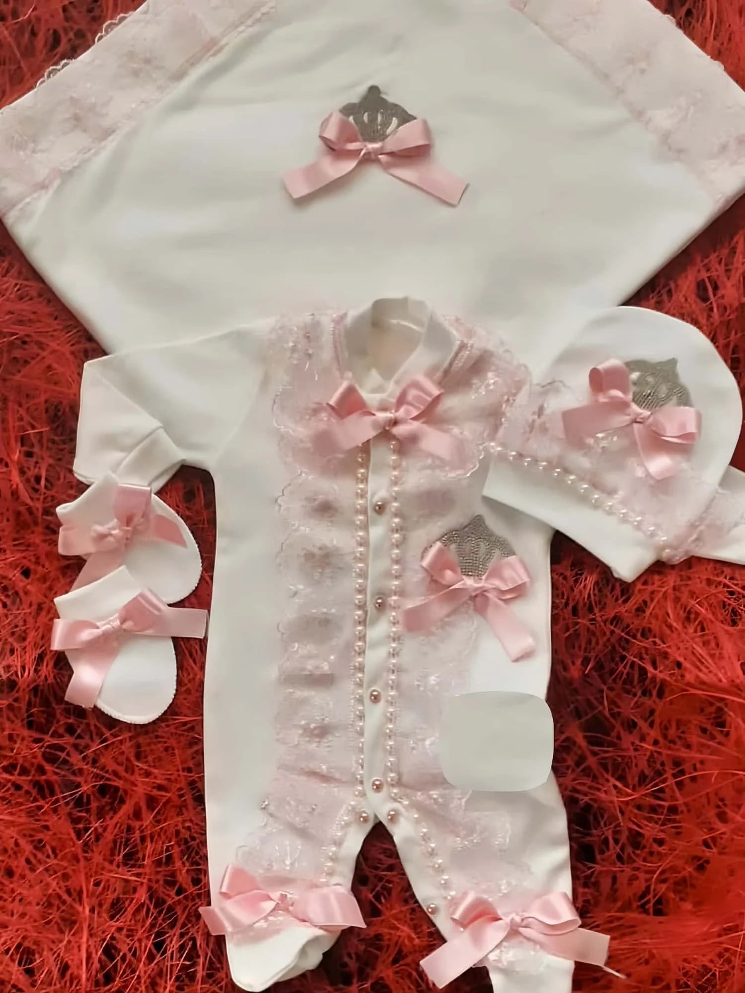 5Pcs Newborn Baby Boy Outfits Kids Clothing Real Cotton Infant0 Products Shirt Pants Mittens Receiving Blanket
