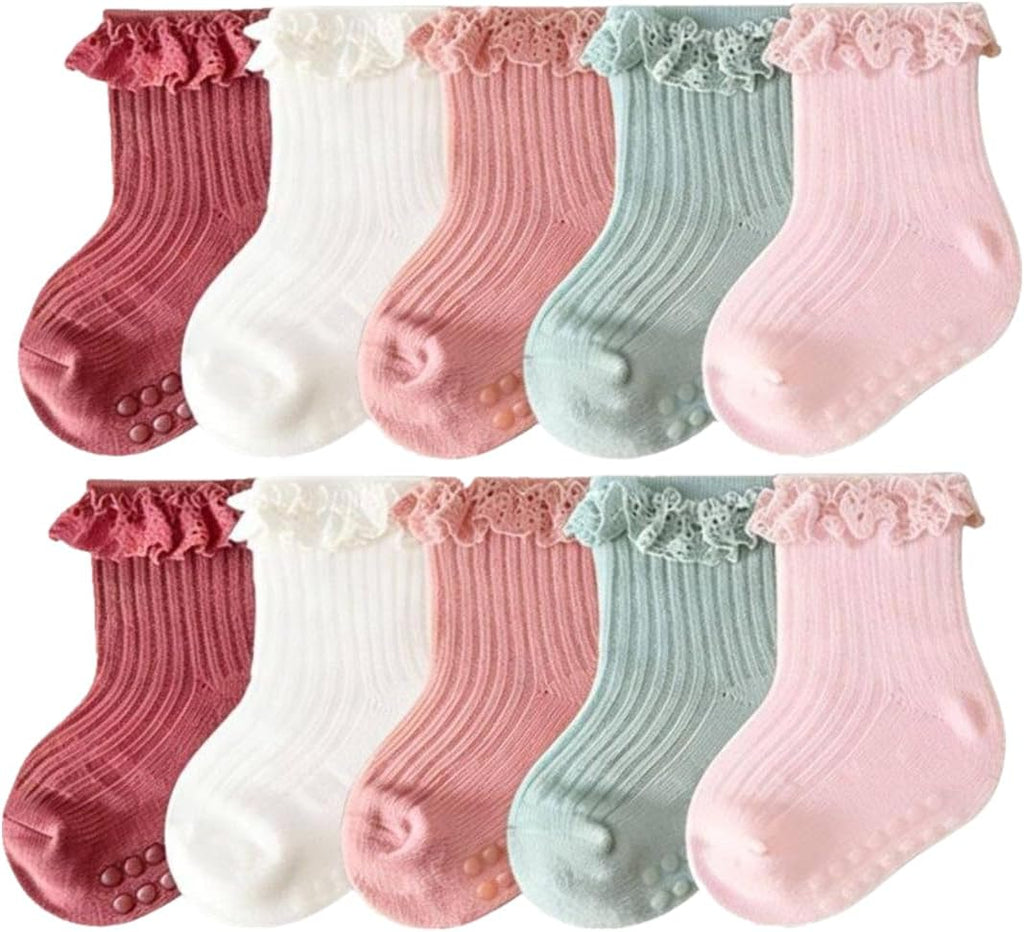 Newborn Baby-Girls Socks and Bow Infant Toddler Ankle Socks