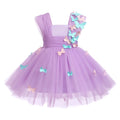 Toddler Baby Girls Birthday Party Dress Butterfly Embroidery Princess Tulle Tutu Wedding Pageant Evening Prom Ball Gown 2-3 Years Purple Butterfly