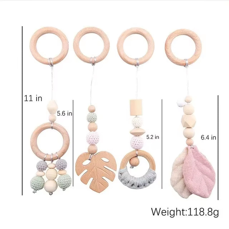 A Baby Play Gym Set Cartoon Cloud Rattle Pendant Baby Room Crib Stroller Decorative Toys Soft Cotton Baby Sensory Toys Baby Gift