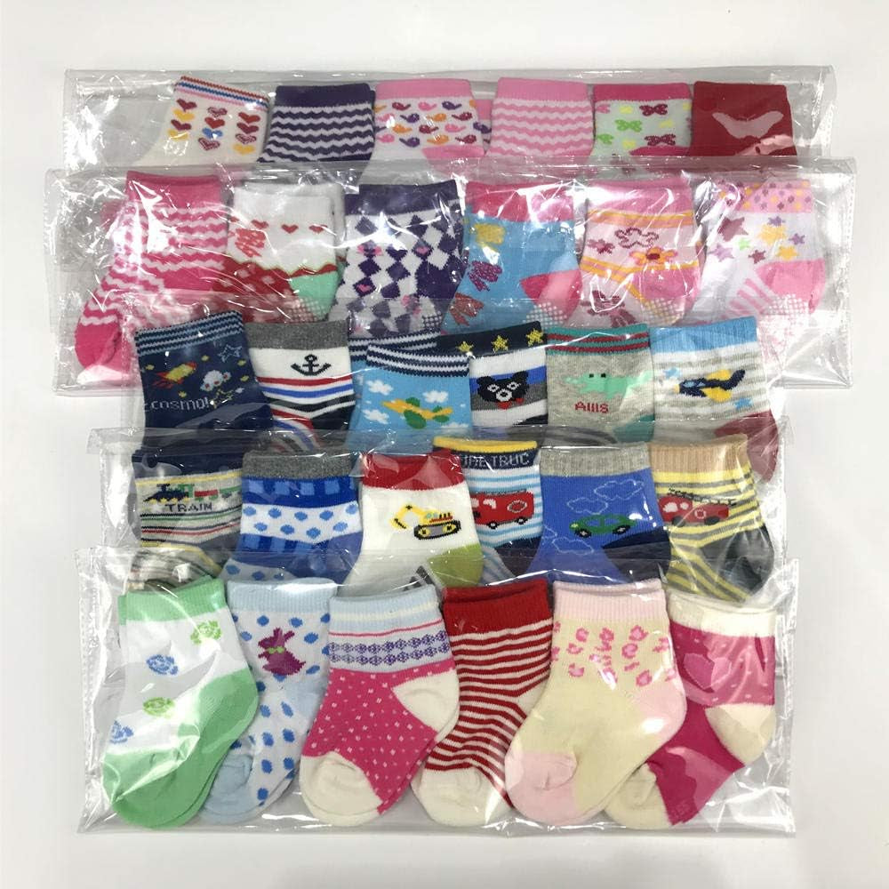 20 Pairs Baby Socks Wholesale for Infant Toddler Kids Children (Pattern at Random)