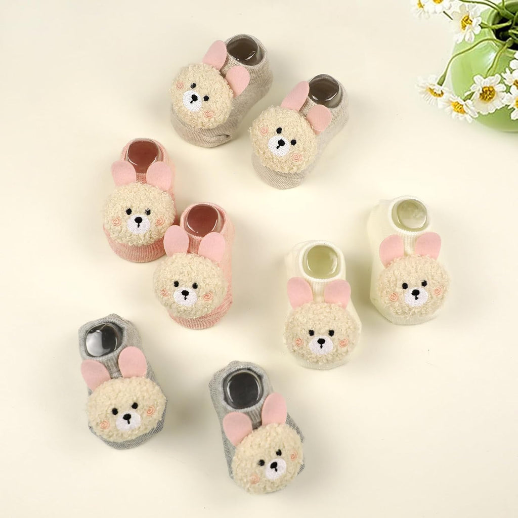Baby Girl Socks,Non-Slip Grips for Babies Toddler Princess Girls Low Cut Ankle Socks 0-6 Months