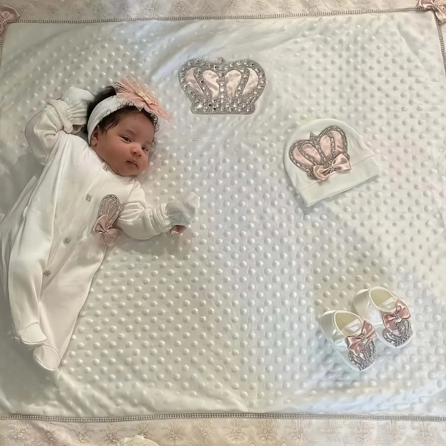 5Pcs Newborn Baby Boy Outfits Kids Clothing Real Cotton Infant0 Products Shirt Pants Mittens Receiving Blanket