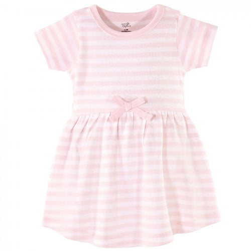 Baby and Toddler Girl Organic Cotton Short-Sleeve Dresses 2Pk, Wild Flowers, 3 Toddler