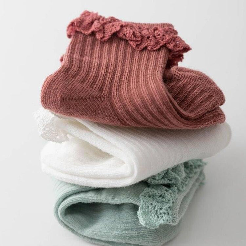 Newborn Baby-Girls Socks and Bow Infant Toddler Ankle Socks