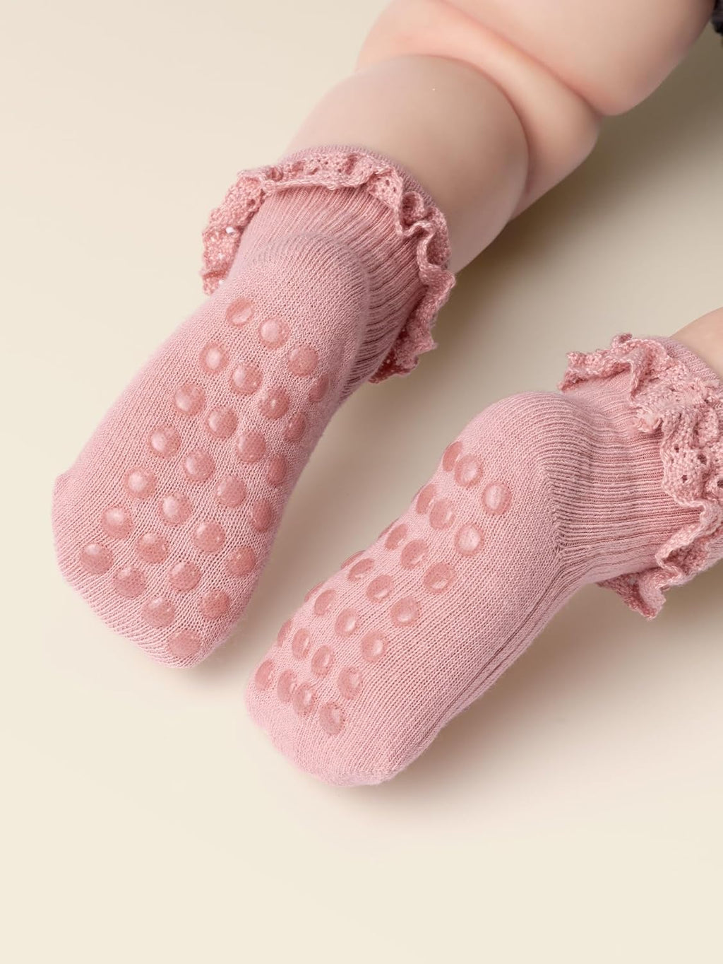 Newborn Baby-Girls Socks and Bow Infant Toddler Ankle Socks