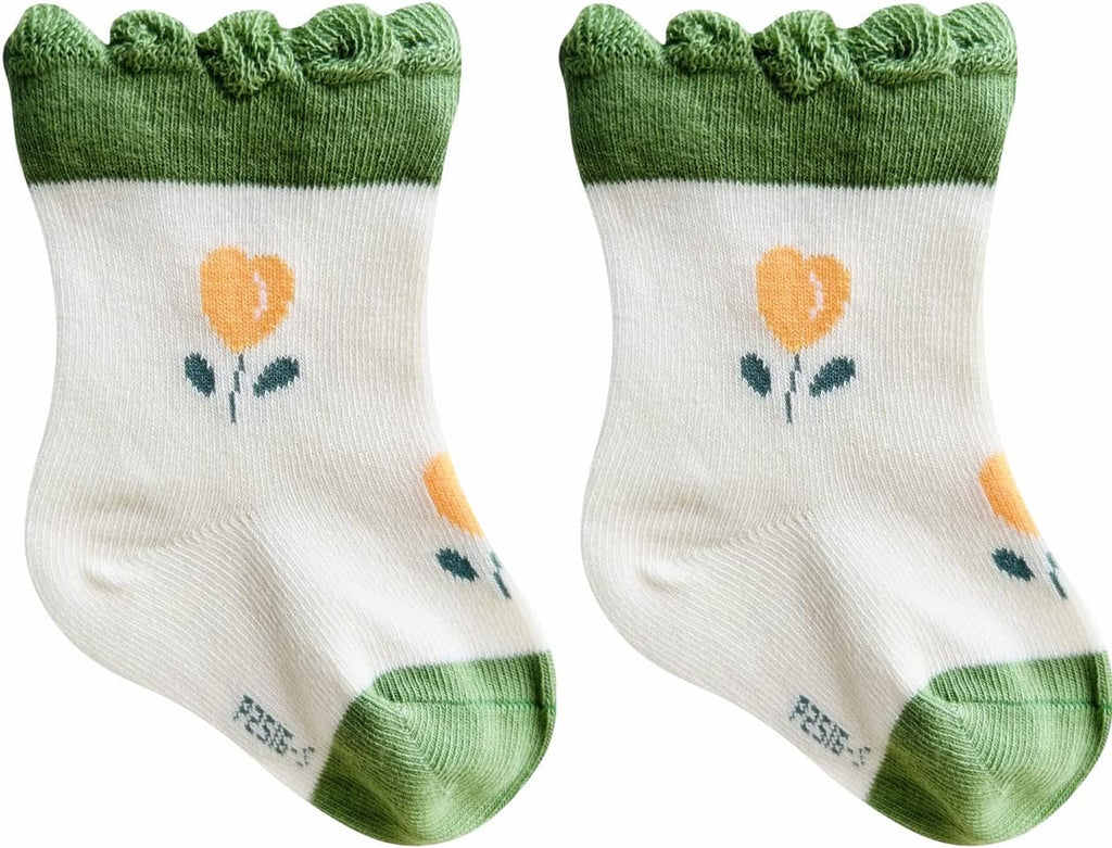 Newborn Baby-Girls Socks and Bow Infant Toddler Ankle Socks