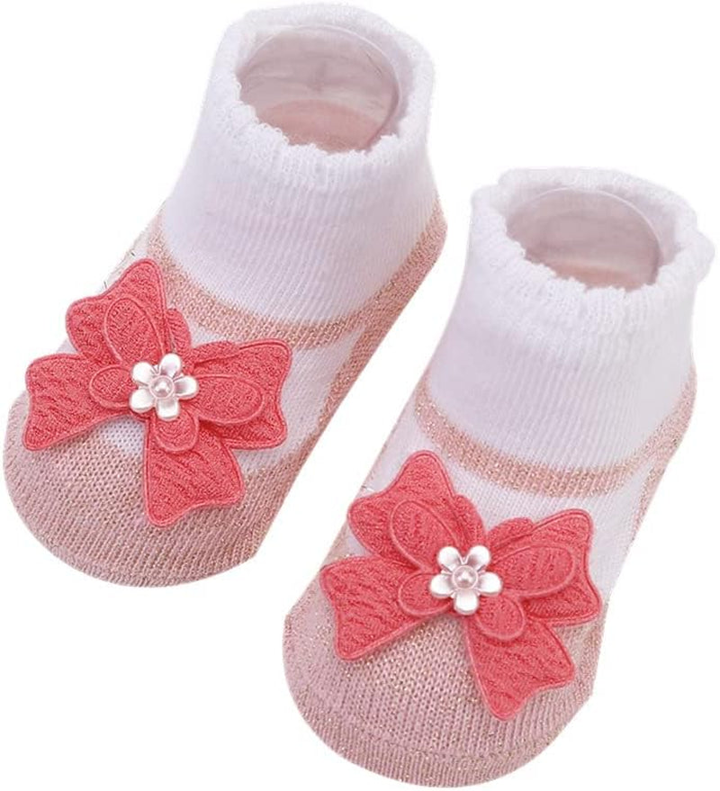 Newborn Baby-Girls Socks and Bow Infant Toddler Ankle Socks