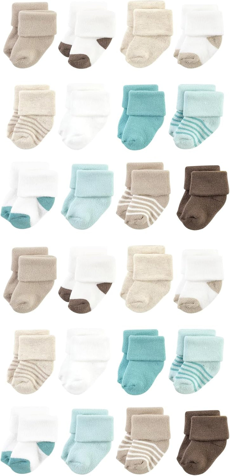 Unisex Baby Cotton Rich Baby Terry Socks 24-Pack