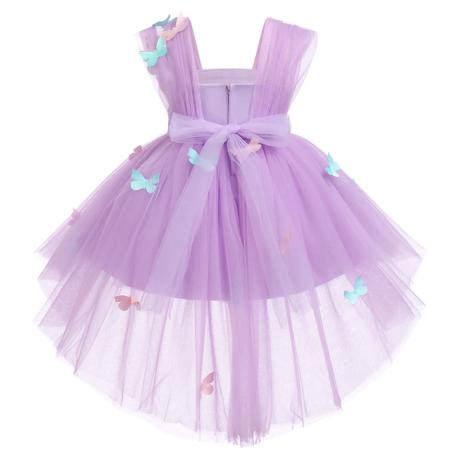 Toddler Baby Girls Birthday Party Dress Butterfly Embroidery Princess Tulle Tutu Wedding Pageant Evening Prom Ball Gown 2-3 Years Purple Butterfly