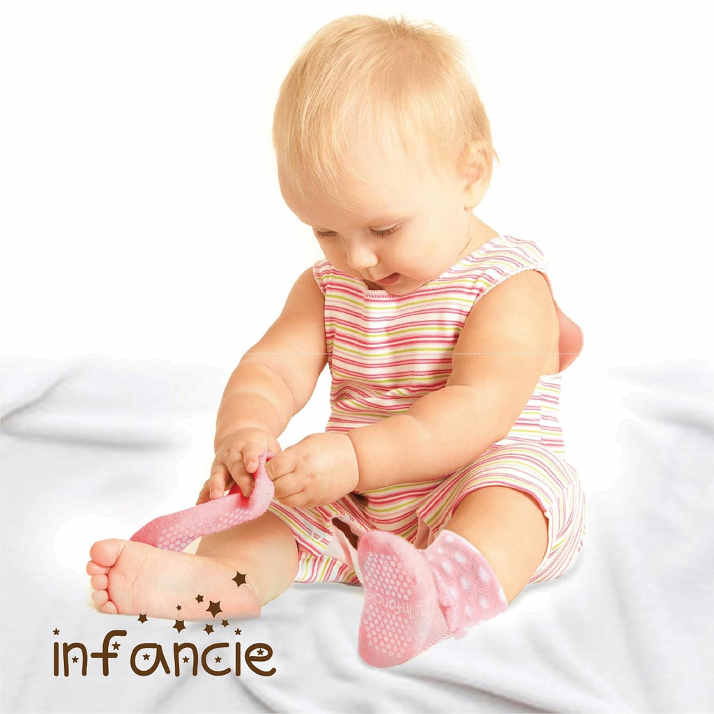 Baby Socks Cotton for Girls 12 Pairs – Soft and Comfortable Baby Girl Socks 0-6 Months, Adorable Sock Shoes for Baby Girl, Gift for Newborns