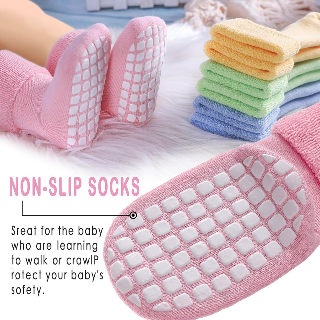 Baby Non Slip with Grips Socks Infants Toddlers Kids Boys Girls Thick Winter Warm Cotton Gifts Socks