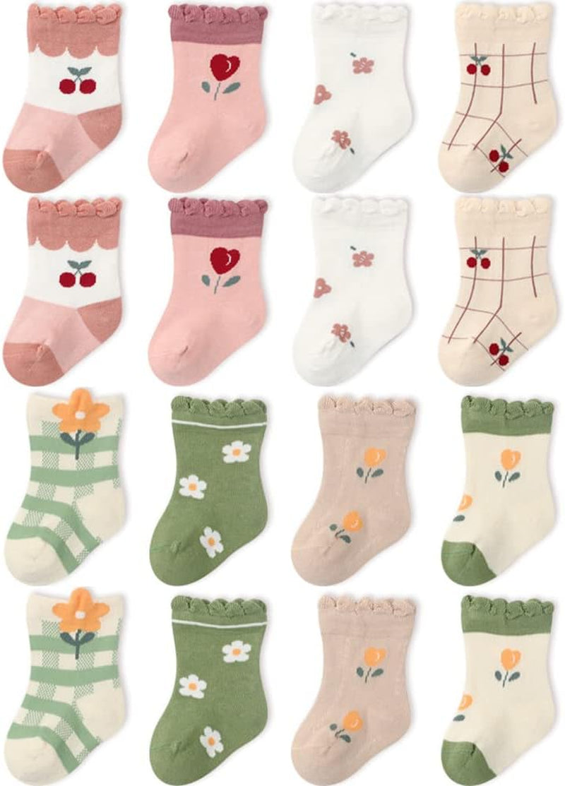 Newborn Baby-Girls Socks and Bow Infant Toddler Ankle Socks