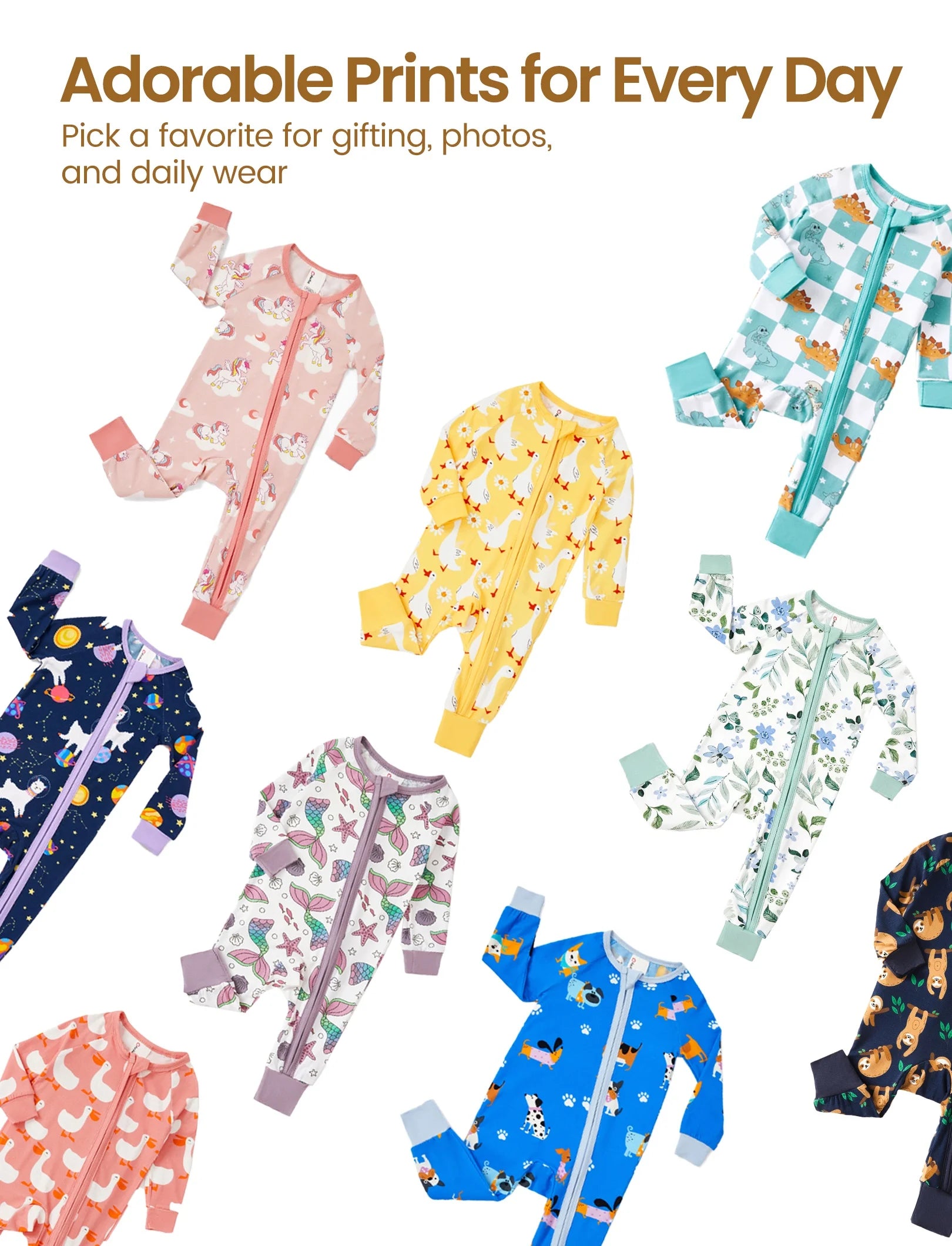 Pijamas De Bebé De Viscosa De Bambú, Ajustados, Sin Pies, Con Zíper, Para Dormir Y Jugar, Para Recién Nacida, Paquete De 2, De 3 a 6 Meses.
