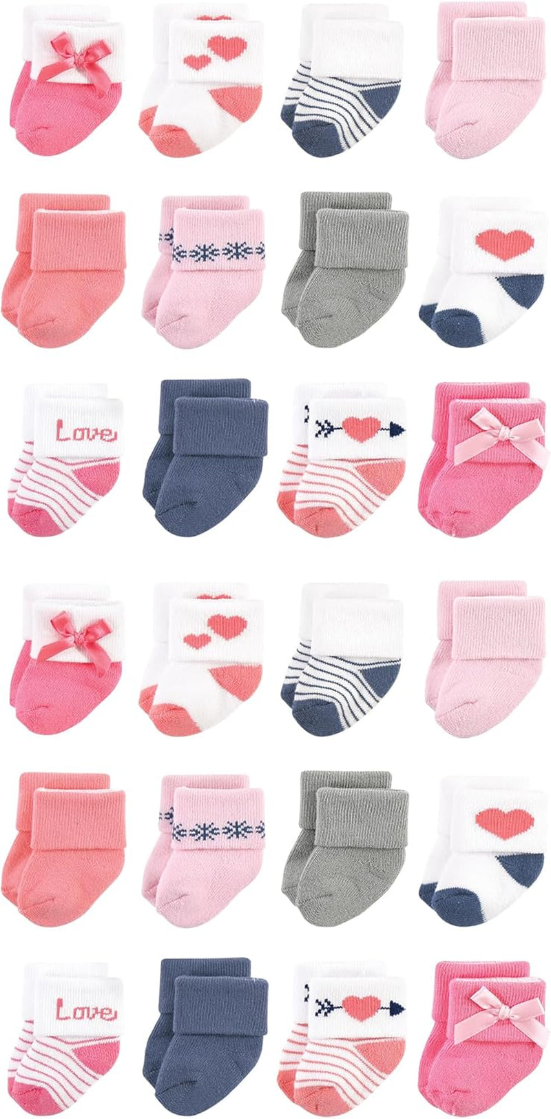 Unisex Baby Cotton Rich Baby Terry Socks 24-Pack