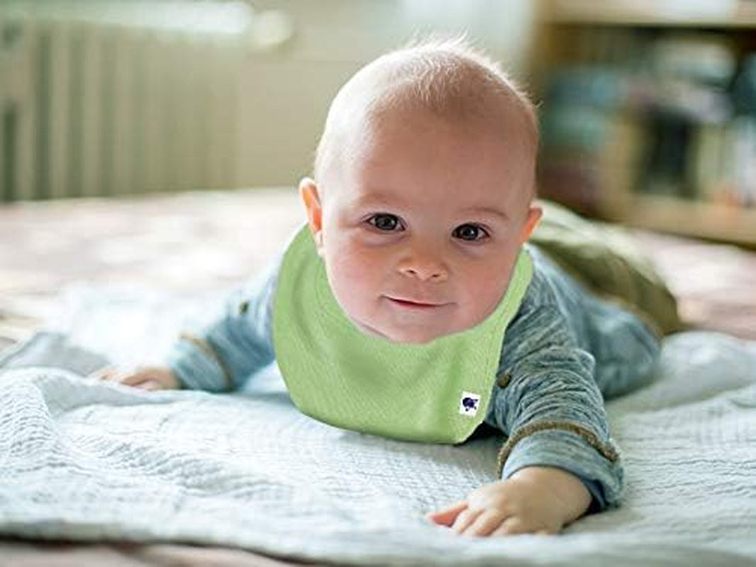 Waterproof Baby Bibs for Girls, Boy, Unisex Drool Bib Cotton Solid Knit Infant Feeding Bibs