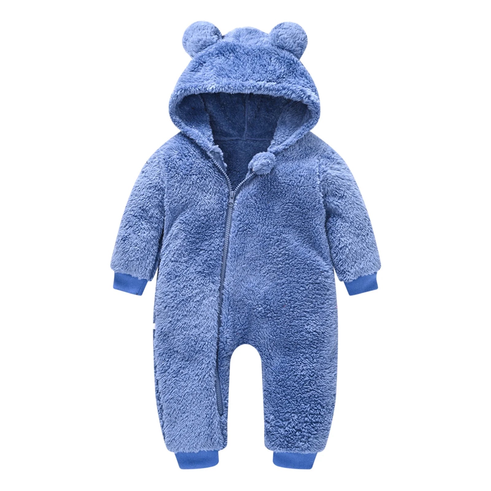 Baby Girls Boys Bear Warm Thick Snowsuit Hooded Coat Jumpsuit Warm Outwear for 18-24 Months