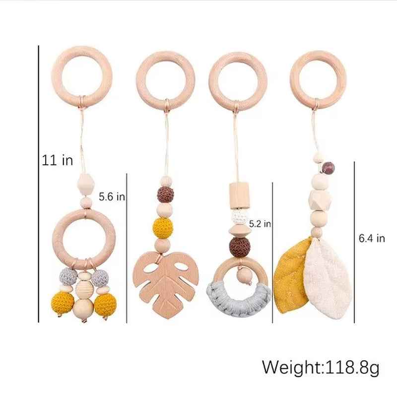 A Baby Play Gym Set Cartoon Cloud Rattle Pendant Baby Room Crib Stroller Decorative Toys Soft Cotton Baby Sensory Toys Baby Gift