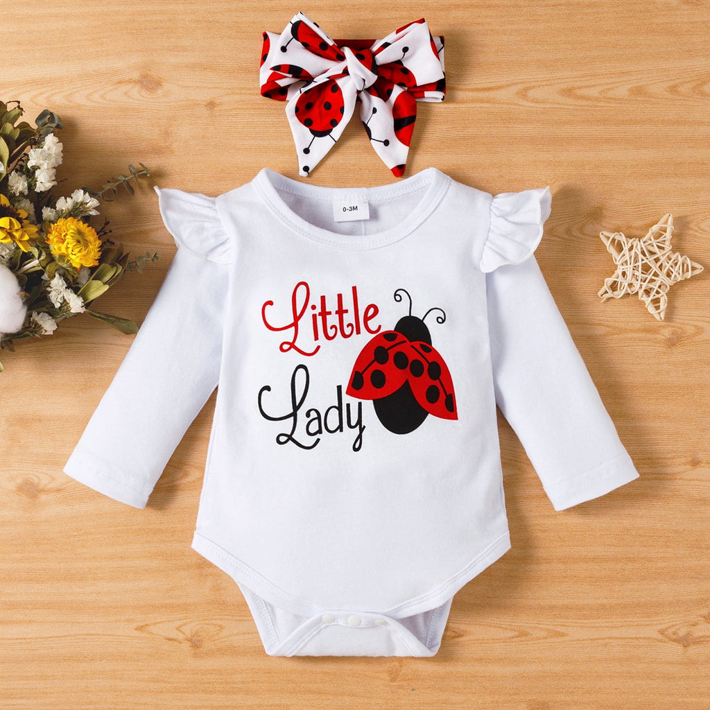 Baby Girl Outfit Sets 3Pcs Long Sleeve Romper and Bowknot Trousers Set,Fall Clothes Newborn Outfit,0-18 Month