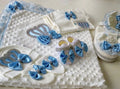 5Pcs Newborn Baby Boy Outfits Kids Clothing Real Cotton Infant0 Products Shirt Pants Mittens Receiving Blanket