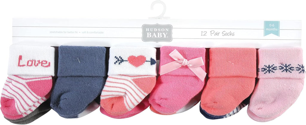 Unisex Baby Cotton Rich Baby Terry Socks 24-Pack