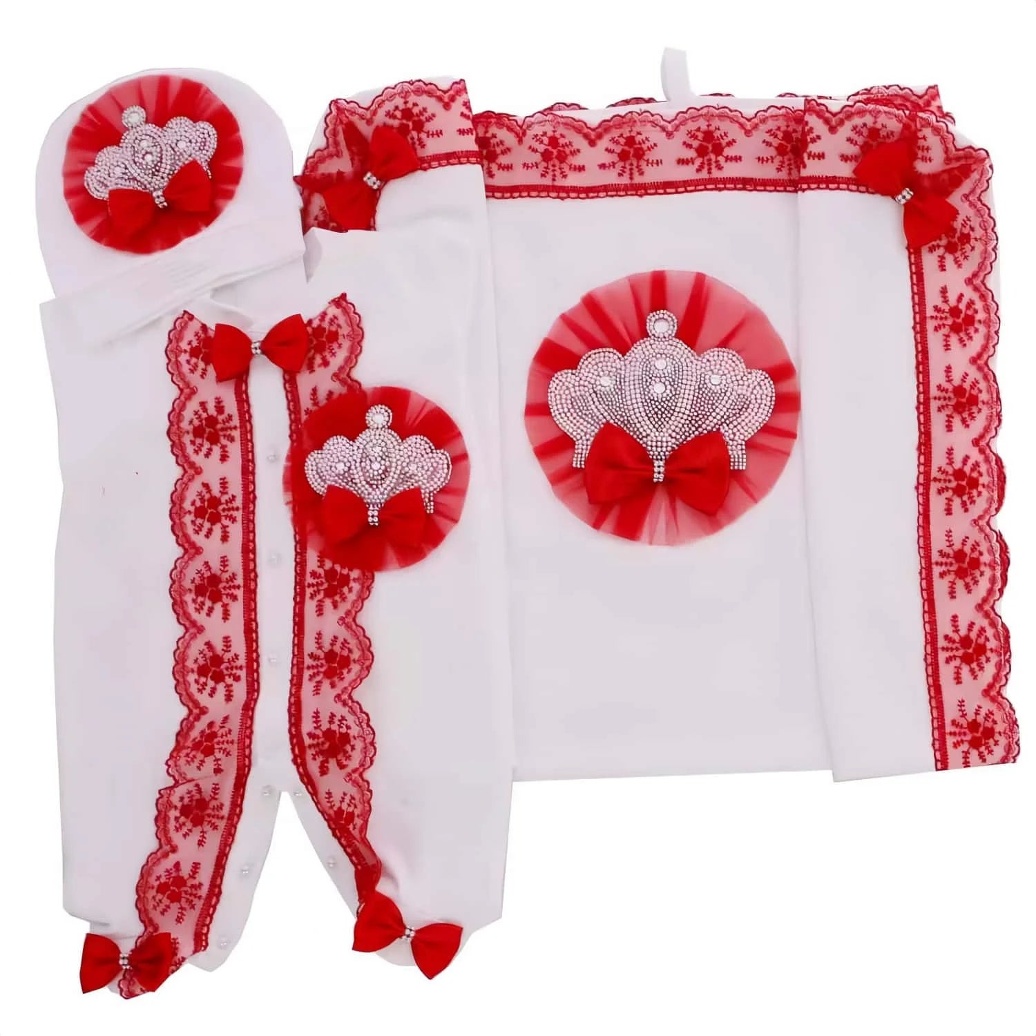 5Pcs Newborn Baby Boy Outfits Kids Clothing Real Cotton Infant0 Products Shirt Pants Mittens Receiving Blanket