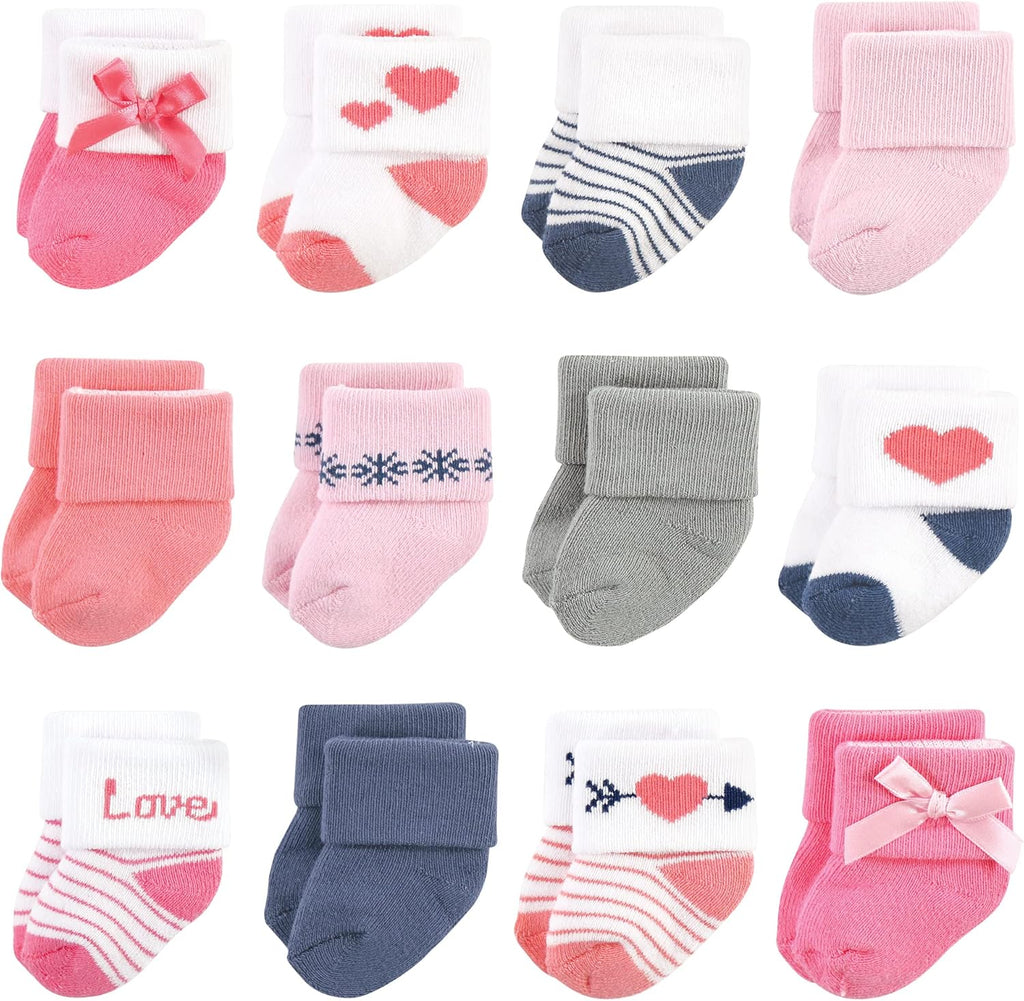 Unisex Baby Cotton Rich Baby Terry Socks 24-Pack