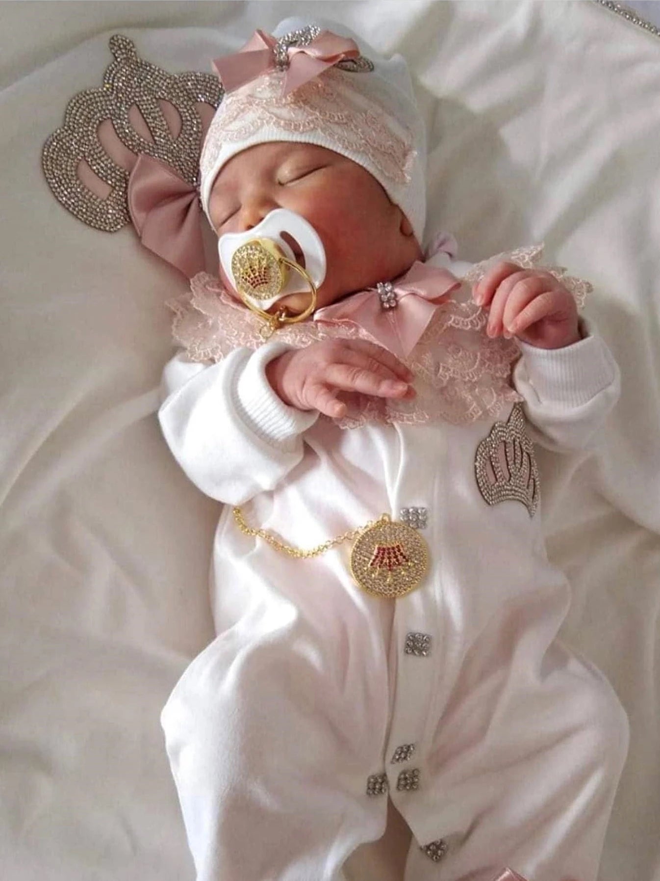 5Pcs Newborn Baby Boy Outfits Kids Clothing Real Cotton Infant0 Products Shirt Pants Mittens Receiving Blanket
