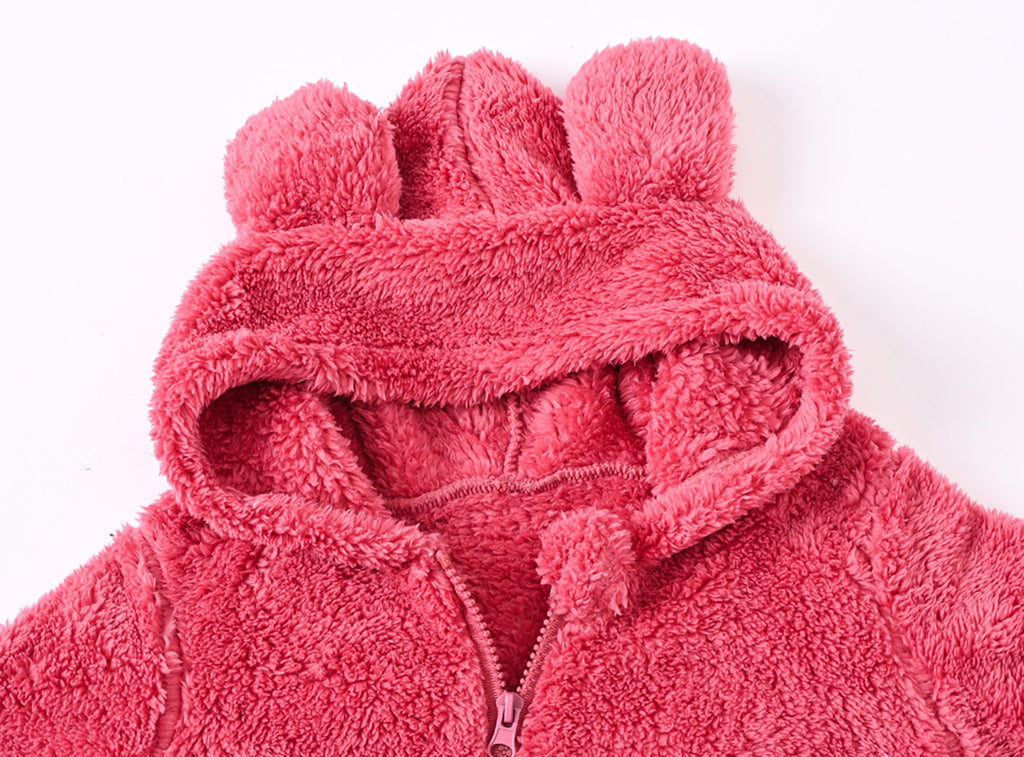 Baby Girls Boys Bear Warm Thick Snowsuit Hooded Coat Jumpsuit Warm Outwear for 18-24 Months