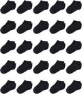 Toddler Socks, 25 Pairs Kids Baby Low Cut Half Cushion Ankle Socks for Toddler Boys Girls 0-10 Years Old